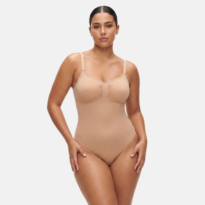 Estrell Nova Sleeveless Shapewear Body in Mink Beige – nahtloser Damen Body mit shaping Effekt