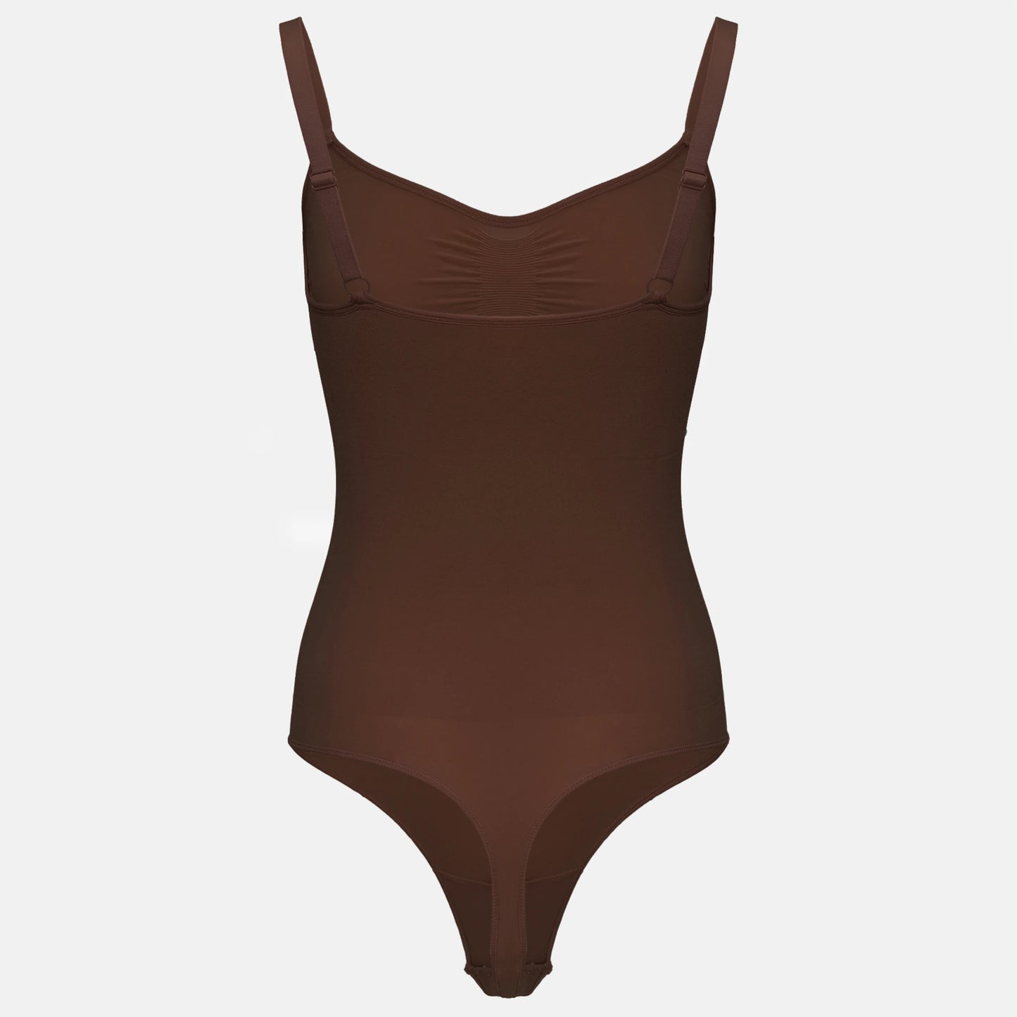 Estrell Nova Sleeveless Shapewear Body in Espresso Brown – Rückansicht