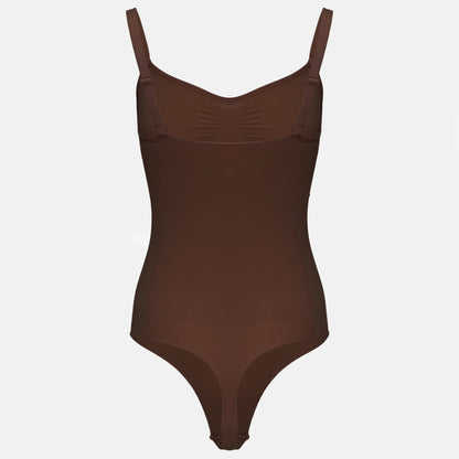 Estrell Nova Sleeveless Shapewear Body in Espresso Brown – Rückansicht