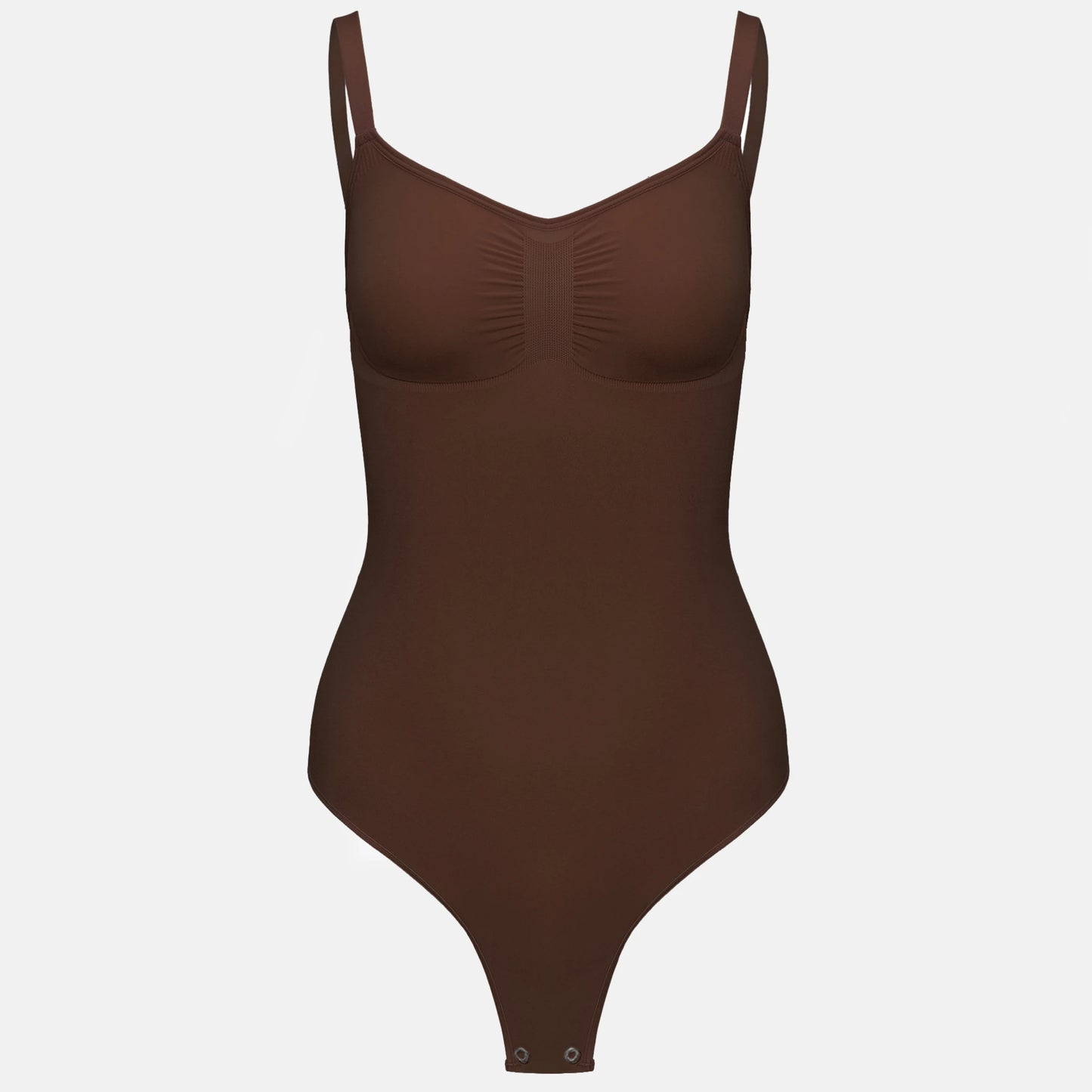 Estrell Nova Sleeveless Shapewear Body in Espresso Brown mit figurformender Passform – Vorderansicht