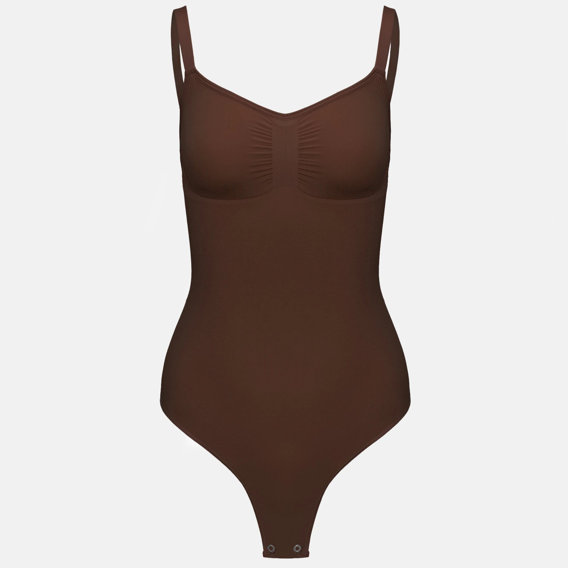 Estrell Nova Sleeveless Shapewear Body in Espresso Brown mit figurformender Passform – Vorderansicht