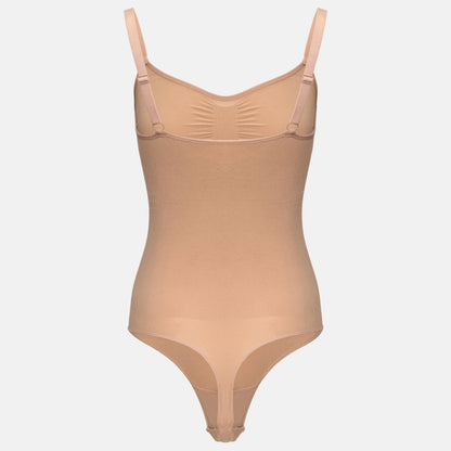Estrell Nova Sleeveless Shapewear Body in Mink Beige – Rückansicht