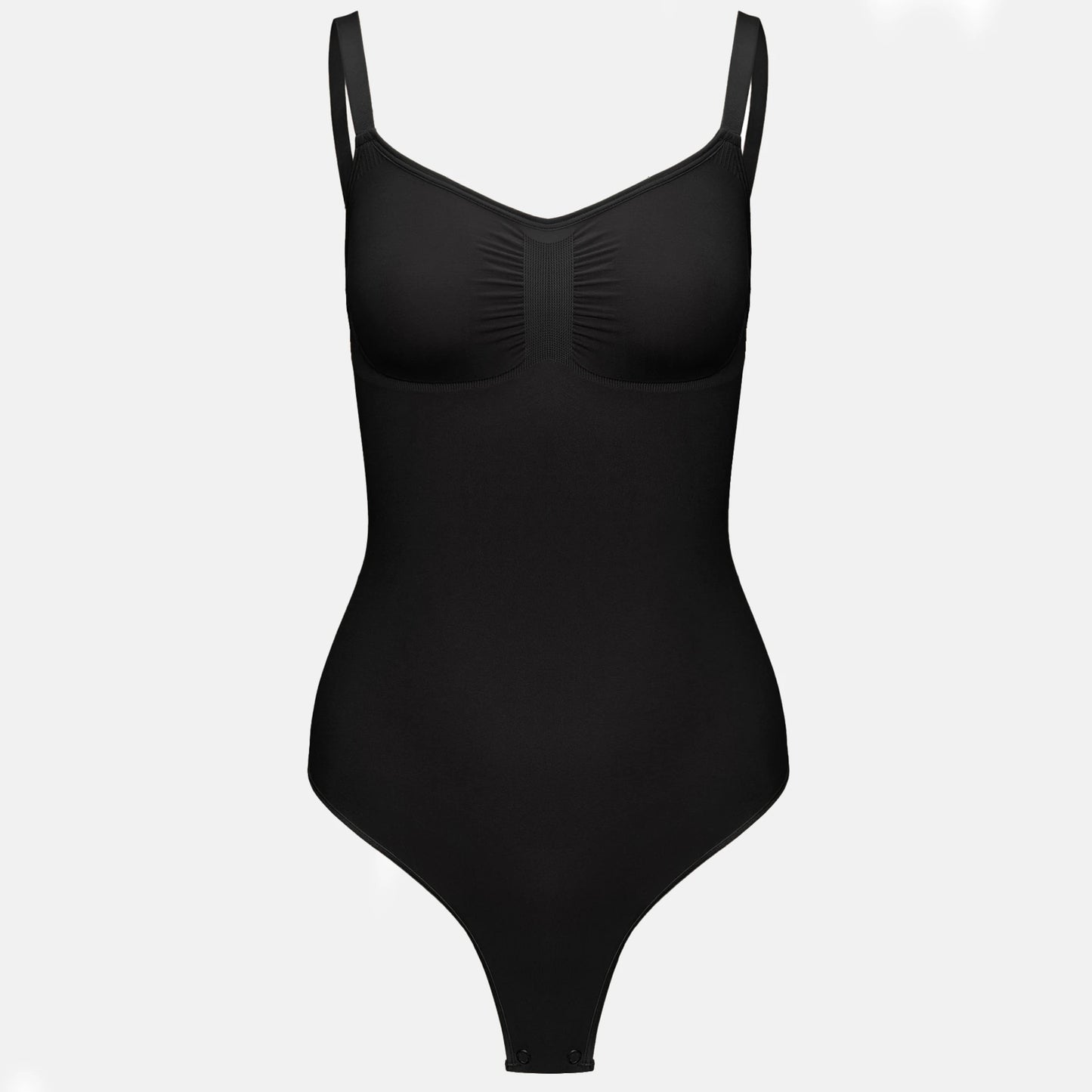 Estrell Nova Sleeveless Shapewear Body in Onyx Black mit figurformender Passform – Vorderansicht