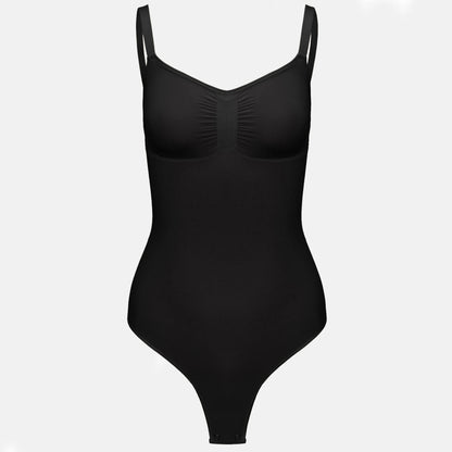 Estrell Nova Sleeveless Shapewear Body in Onyx Black mit figurformender Passform – Vorderansicht